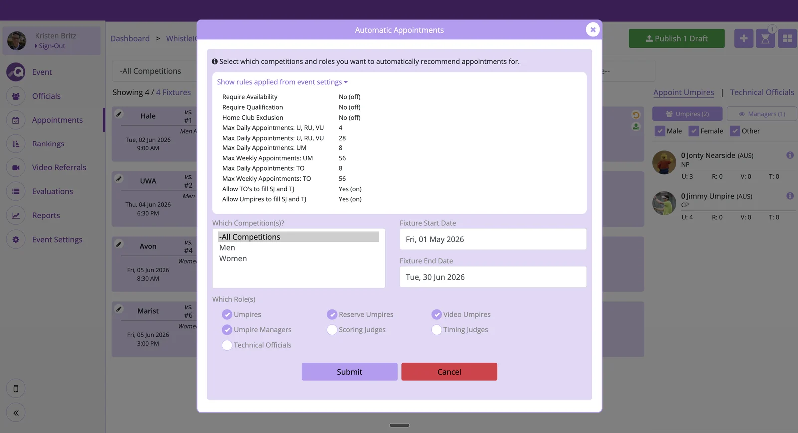 Automatic appointment recommendations